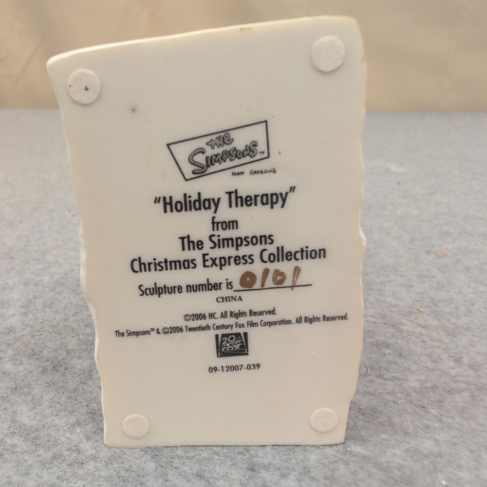 The Simpsons Holiday Therapy Christmas Express Figurine Meathook Dr Monroe 0101 - Picture 5 of 5